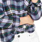 Ultra Flirt Juniors' Plaid Flannel Shirt Blue Size X-Small