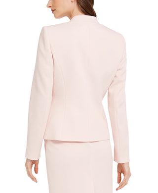 Calvin Klein Women's Textured Asymmetrical Blazer Dark Pink Size 4