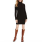 Kit & Sky Women's Cable Knit Sweater Dress Black Size Large