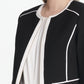 Calvin Klein Women's Piped-Trim Jacket Charcoal Size 16