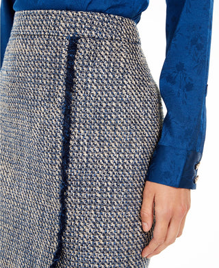 Calvin Klein Women's Tweed Pencil Skirt Blue Size 6