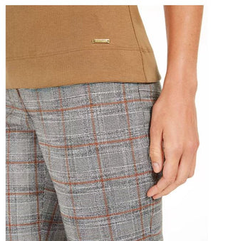 Calvin Klein Women's Short Sleeve Cotton T-Shirt Brown Size Small