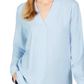 Calvin Klein Women's V Neck Top Blue Size Medium