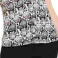 Calvin Klein Women's Sleeveless Snakeskin Print Top Charcoal Size Large