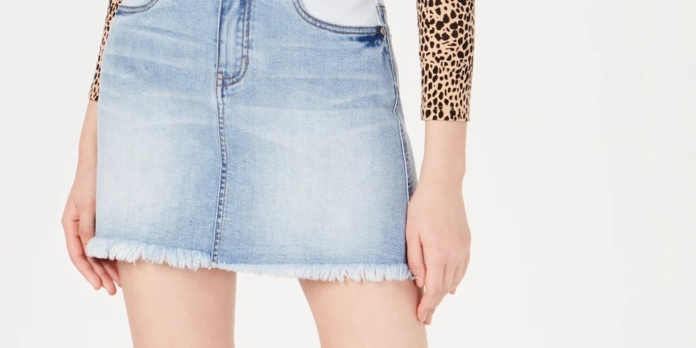 Dollhouse Junior's Two Tone Jean Skirt Blue Size 3