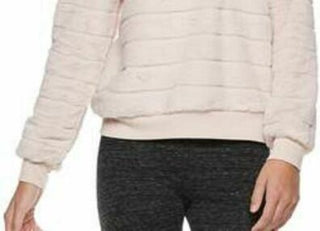 Crave Fame Junior's Faux Fur Sweatshirt White Size Small