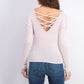 Crave Fame Juniors' Cozy Tie-Front Top Brght Pink Size Small