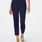 Tommy Hilfiger Women's Ribbon-Trim Ankle Pants Navy Size 16