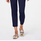 Tommy Hilfiger Women's Ribbon-Trim Ankle Pants Navy Size 16