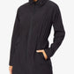 32 Degrees Women's Hooded Cinched-Waist Anorak Raincoat Black Size Extra Small