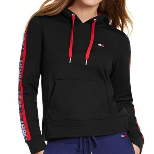 Tommy Hilfiger Women's Sport Logo Hoodie Black Size Small