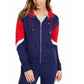 Tommy Hilfiger Sport Women's Colorblocked Zip Hoodie Blue Size Extra Large