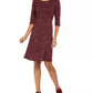 Connected Women's Round Neck A Line Dress Purple Size 10
