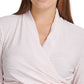 DKNY Women's Textured Surplice Neck Top Pink Size X-Large