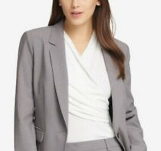 DKNY Women's One-Button Blazer Gray Size 4