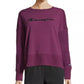 Champion Women's Heritage Cotton Mixed Texture Sweatshirt Purple Size Extra Small