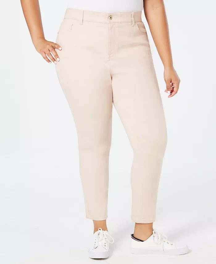 Tommy Hilfiger Women's Bedford Skinny Jeans Pink Size 18W