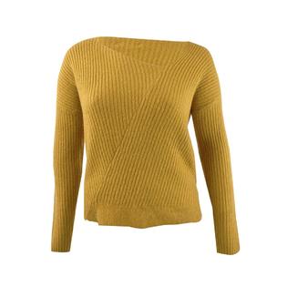 GUESS Women's Alivia Asymmetric Sweater Yellow Size X-Small