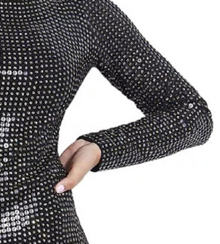 Guess Women's Beatriz Backless Sequin Dress Black Size Large