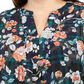 Tommy Hilfiger Women's Printed Split Neck Top Navy Size 3X