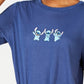 Disney Juniors' Stitch T-Shirt Navy Size Medium