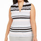 Calvin Klein Women's Plus Striped V Neck Top Charcoal Size 1X