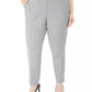 Calvin Klein Women's Plus Size Printed Belted Pants Gray Size 20W