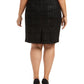 Calvin Klein Women's Plus Size Tweed Pencil Skirt Black Size 18W