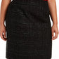 Calvin Klein Women's Plus Size Tweed Pencil Skirt Black Size 18W