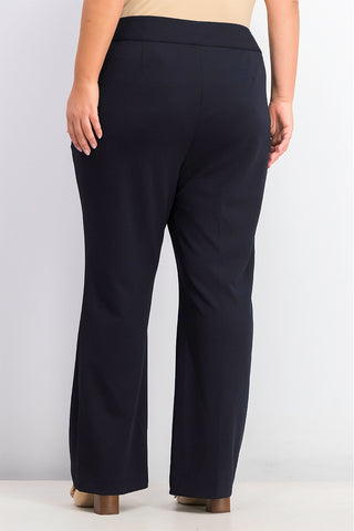 Calvin Klein Women's Plus Size Button-Detail Dress Pants Blue Size 16W