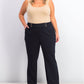 Calvin Klein Women's Plus Size Button-Detail Dress Pants Blue Size 16W