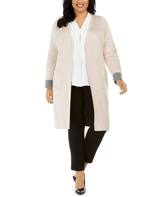 Calvin Klein Women's Plus Size Duster Cardigan Pink Size 1X