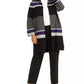 Calvin Klein Women's Plus Size Striped Open-Front Cardigan Gray Size 2X
