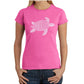 La Pop Art Women's Word Art T-Shirt Turtle Pink Size X-Large