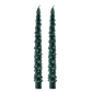 Green Tree Taper Candles - Set of 2