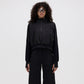 MIDLAYER CROPPED HOODIE - BLACK
