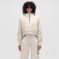 MIDLAYER CROPPED HOODIE - FOG