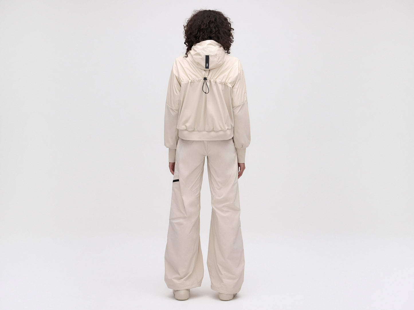 MIDLAYER CROPPED HOODIE - FOG