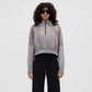 MIDLAYER CROPPED HOODIE - SLATE