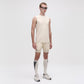LAYERED TRACK SHORTS - FOG