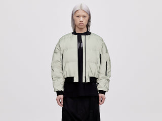 Reflective Bomber Down Jacket - Reflective Jade
