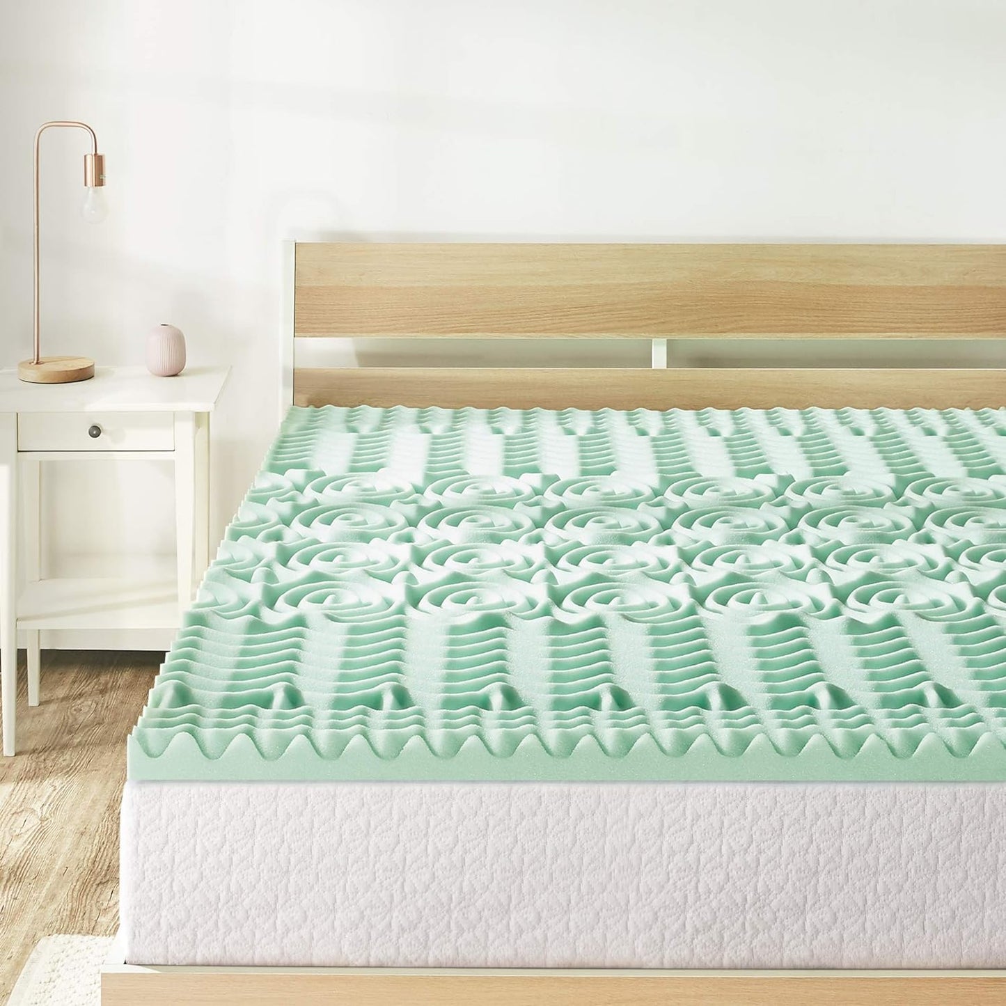2 Inch 7-Zone Memory Foam Mattress Topper With Calming Aloe Infusion