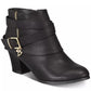 Thalia Sodi Women's Tully Strap Booties Black Size 7 M