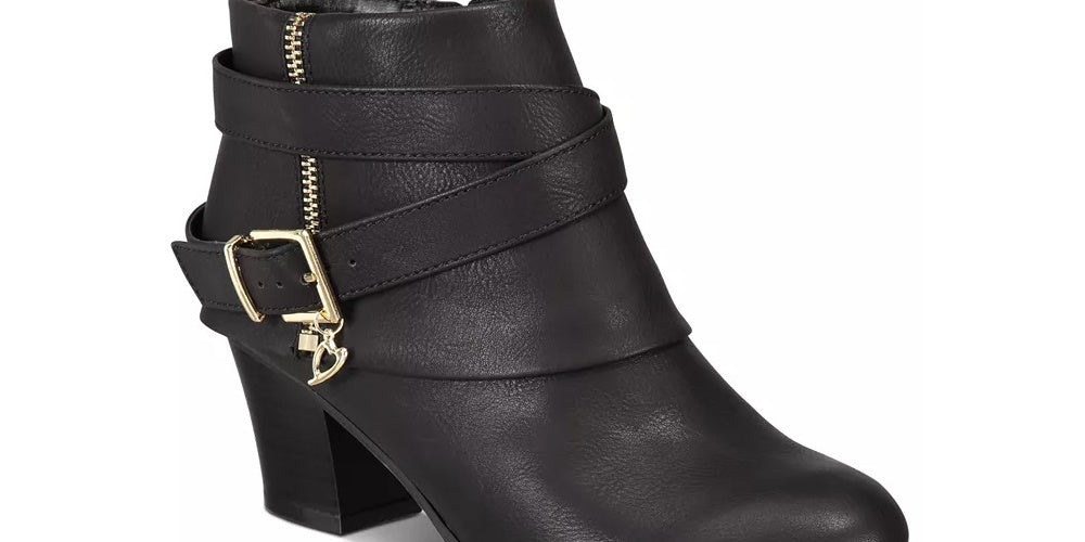 Thalia Sodi Women's Tully Strap Booties Black Size 7 M