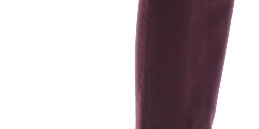 Charter Club Women's Jaccque Bow Back Grommet Block Heel Boot Purple Size 5.5 M