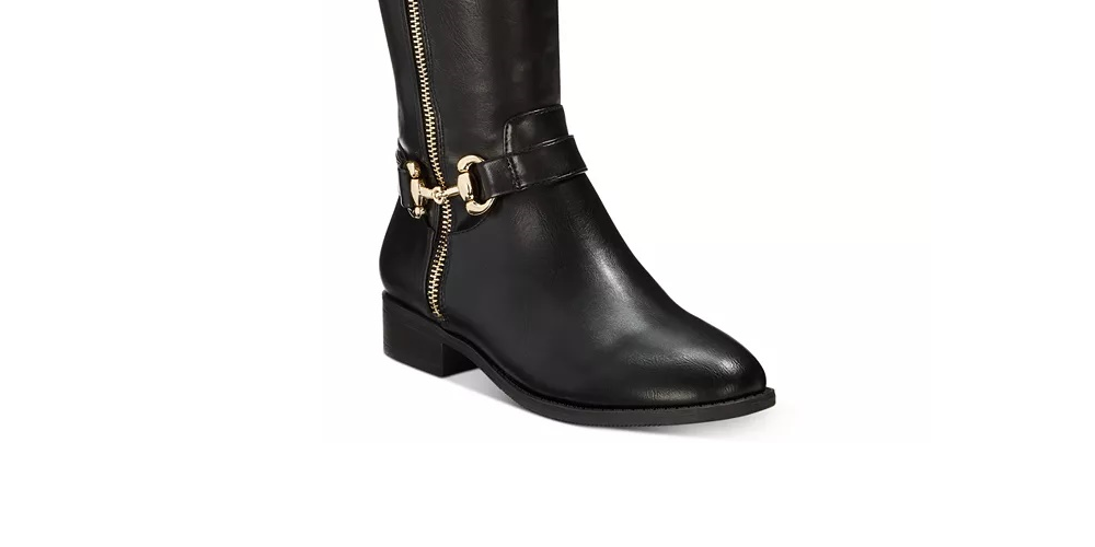 Thalia Sodi Vigi Riding Boots Women's Shoes Black Size 7.5 M