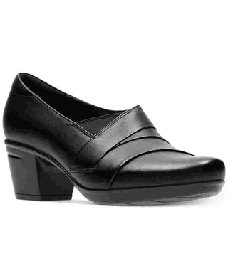 Clarks Women's Collection Emslie Warbler Leather Shooties Black Size 8.5 M
