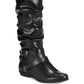 White Mountain Women's Fairfield Knee-High Slouchy Riding Boots Black Size 8 M