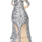 Jewel Badgley Mischka Women's Conroy T-Strap Evening Sandals Silver Size 8.5 M