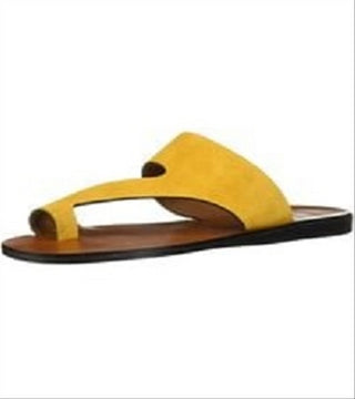 Kenneth Cole New York Women's Palm Slides Toe Loop Flats Gold Size 7.5 M